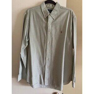 Ralph Lauren Polo Button Down Shirt Custom Fit Mens Size XL